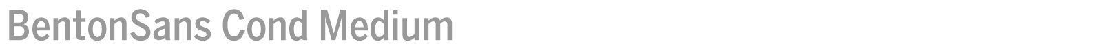BentonSans Cond Medium font preview